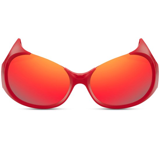 Zonnebril - Halloween - Zonnebrillen - Festival bril - Rave bril - Glasses - Duivel - Rood van Merkloos — afbeelding 2