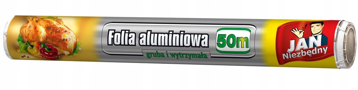 Jan Niezbędny Serie - Zware Aluminiumfolie - 50m - Verhoogde Dikte - Duurzame Keukenhulp