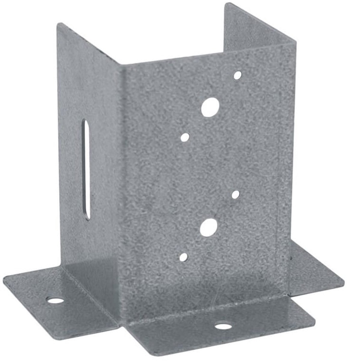 Domax Serie - Open Schroefpaalhouder - Verzinkt Staal - 121x150x2mm