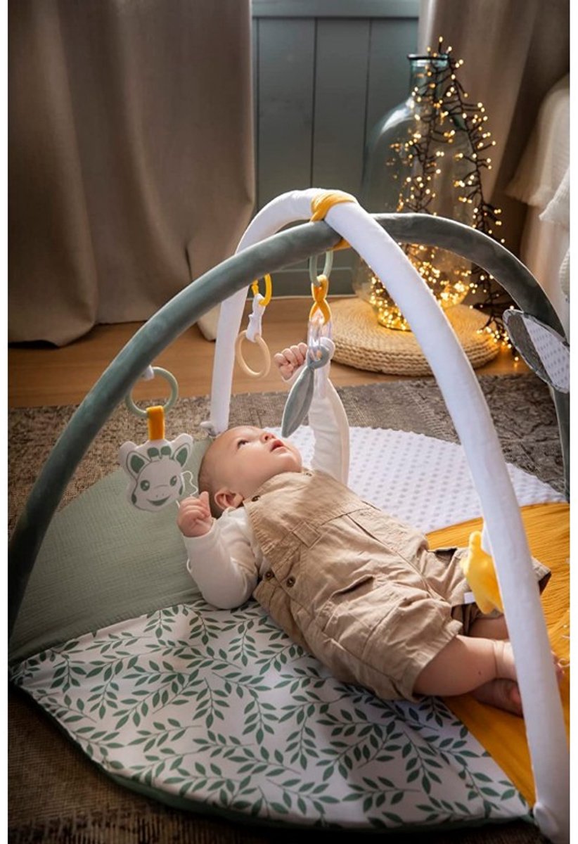 Sophie de giraf Reverso Activity & Foto speelkleed - Babygym - Speelmat - Machinewasbaar - Vanaf 0 maanden - 50 x 90 x 90 cm - Groen/Geel/Wit — afbeelding 18
