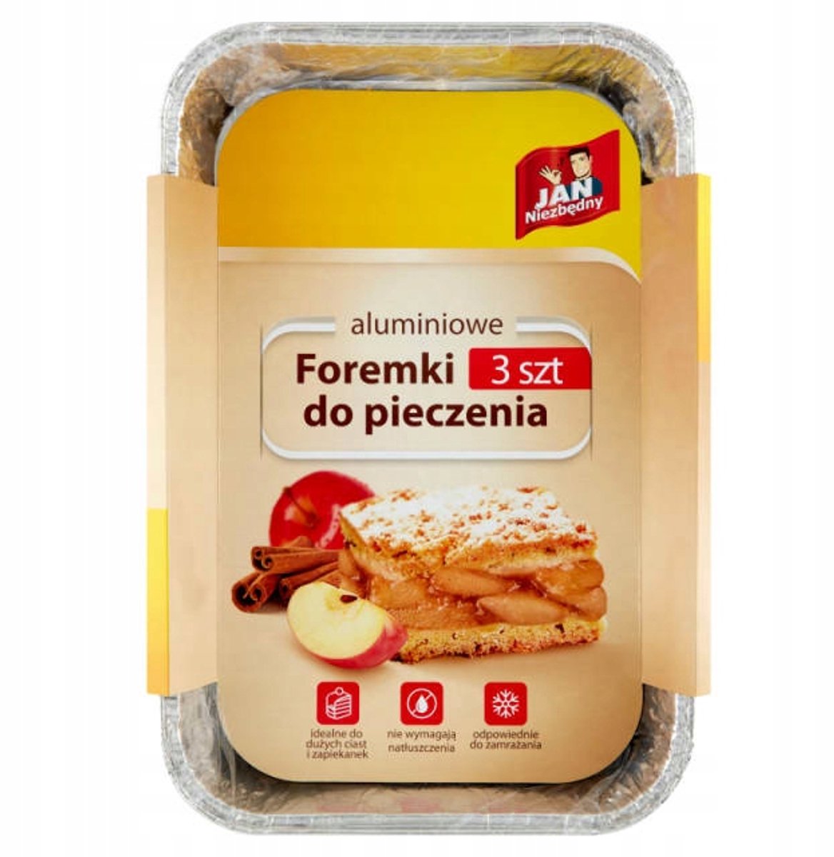 Jan Niezbędny - Aluminium Bakvormen - 3 Stuks - Smeervrij - Diepvriesbestendig