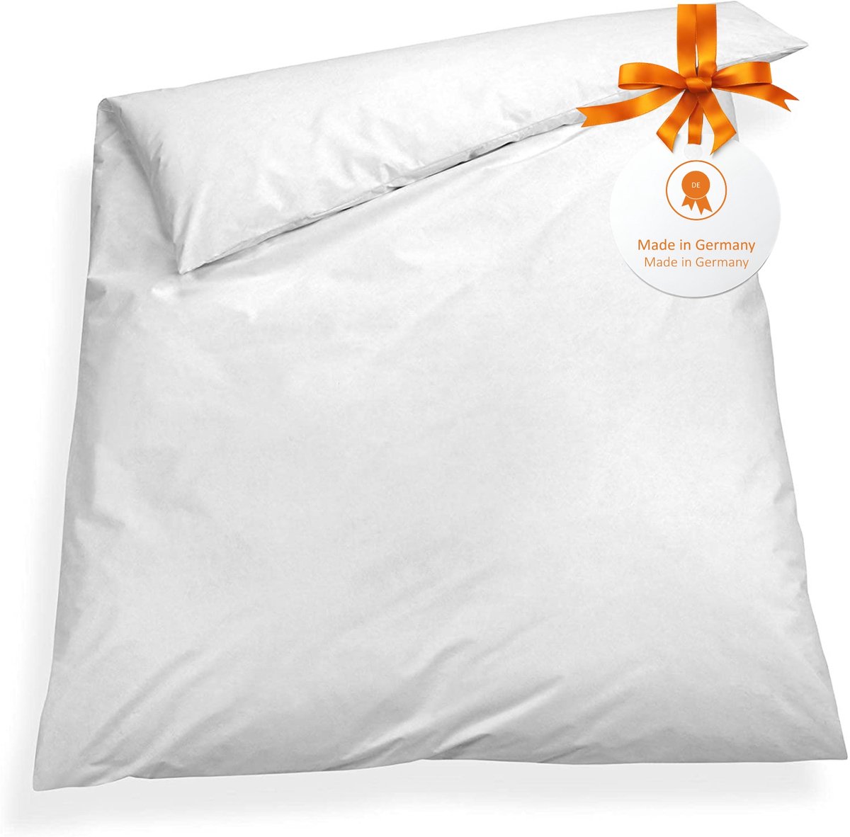 sleepling 135 x 200 cm dekbedovertrek Evolon Encasing | dekbedbeschermhoes van polyester | allergie- & anti-huisstofmijt bescherming voor mensen met een huisstofmijtallergie | wasbaar op 95 graden, kookwasbestendig | Made in Germany | wit