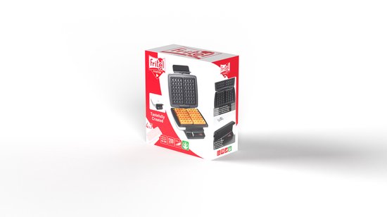 FRITEL Wafelijzer - WA 1230 - Wafelmaker met Vaste Platen - Wafelmachine met Anti-Aanbaklaag - Wafelbakijzer voor 4x7 Wafel - Traditionele Belgische Wafels - Wit - 1200W van Fritel — afbeelding 5