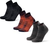 DANISH ENDURANCE Wandelsokken - Merinowol Lage Sokken Antiblaren - Unisex - 3 paar - Maat 39-42