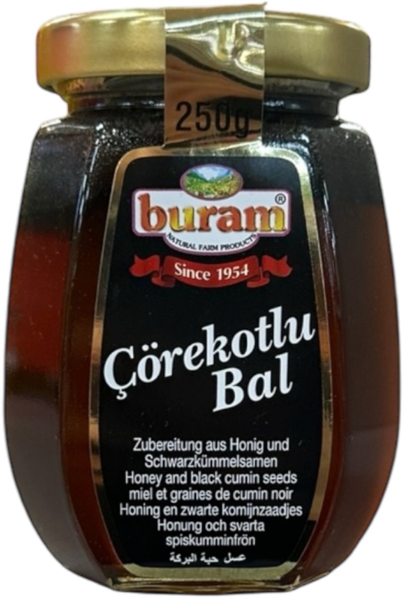 Buram Bloemenhoning met Zwarte Komijn - 100% natuurlijk - 250 g