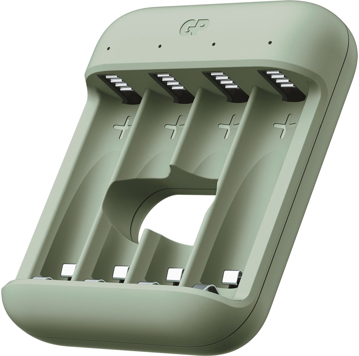 GP Charge&Save Batterijlader AA/AAA - Snellader USB-C 4-slot, individuele laadsleuven - Batterij oplader met LED-indicator, Veiligheidsfuncties