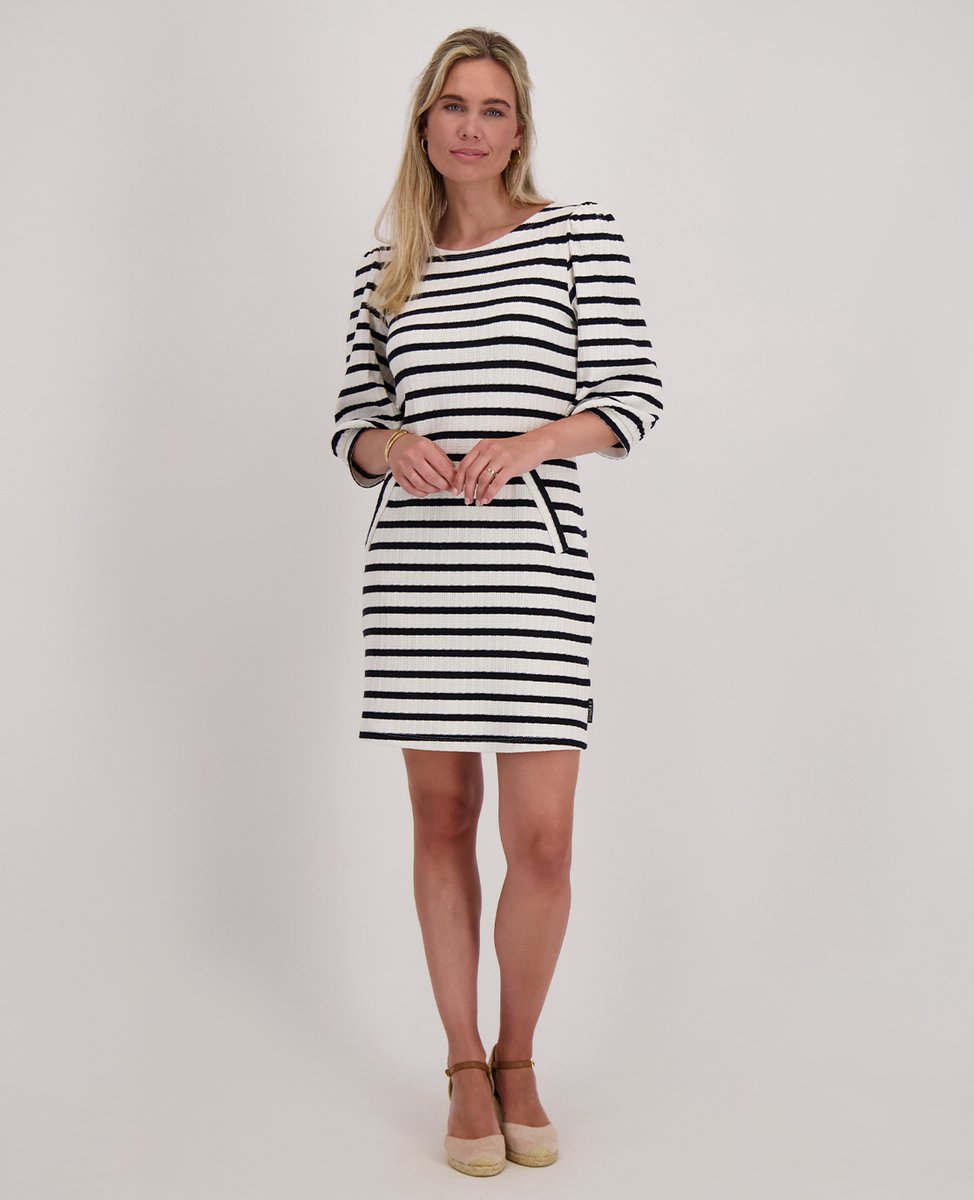 Je m'appelle Dames Jurk - Wit - Maat XS