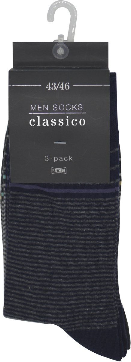 Mannen sokken - 6 PAAR-katoen - assortiment marine-antra-zwart - heren maat 39/42- Classico