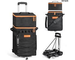RFWR® Koelbox op Wielen voor Camping en Picknick - Lekvrije Geïsoleerde Koeltas met All-terrain Kar