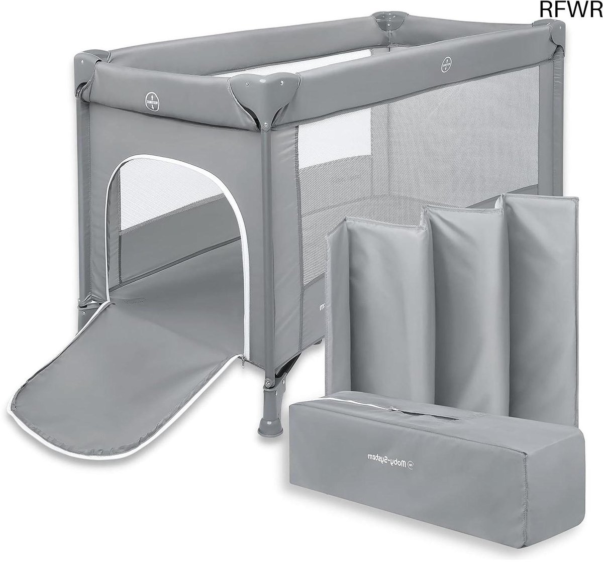 RFWR® Opvouwbaar Reisbedje 2 in 1 met Boxfunctie – Ideaal voor Op Reis
