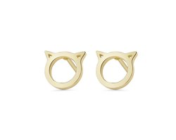 Amberz Kattenoorbellen - Oorstekers kat voor de Kattenliefhebber - Goud Gevuld