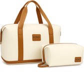 Kono Reistas - Uitbreidbaar tot 40L - Met Smart-Sleeve voor op een Koffer - Waterdicht en Duurzaam - Beige Brown