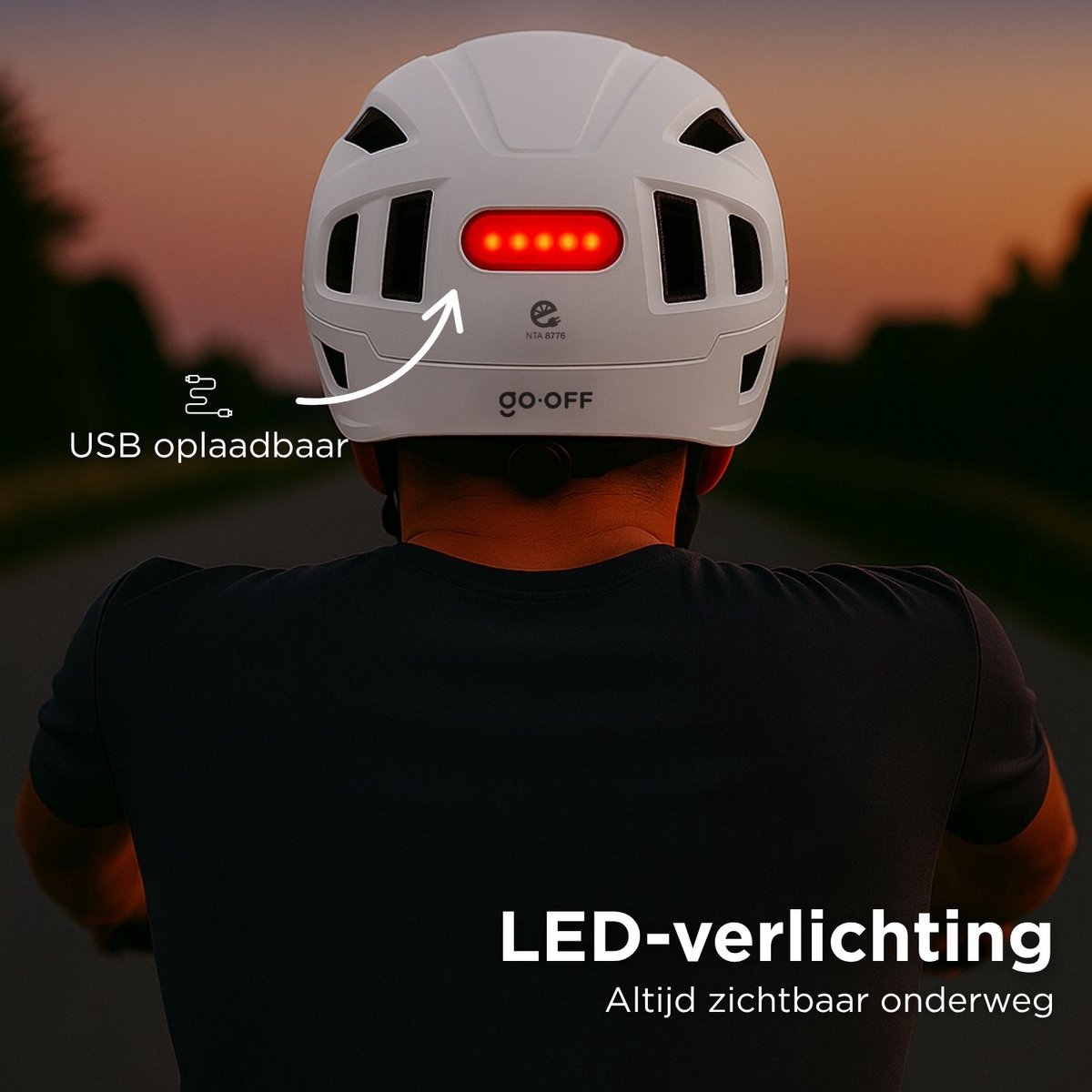 GOOFF Pilot - LED Snorfiets Helm thumbnail 6