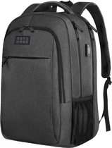 TRVLMORE Rugtas - 28L - 15,6 Inch - Laptop Rugzak met USB - Antidiefstal - Heren en Dames - Tas - Levenslange Garantie - Antraciet