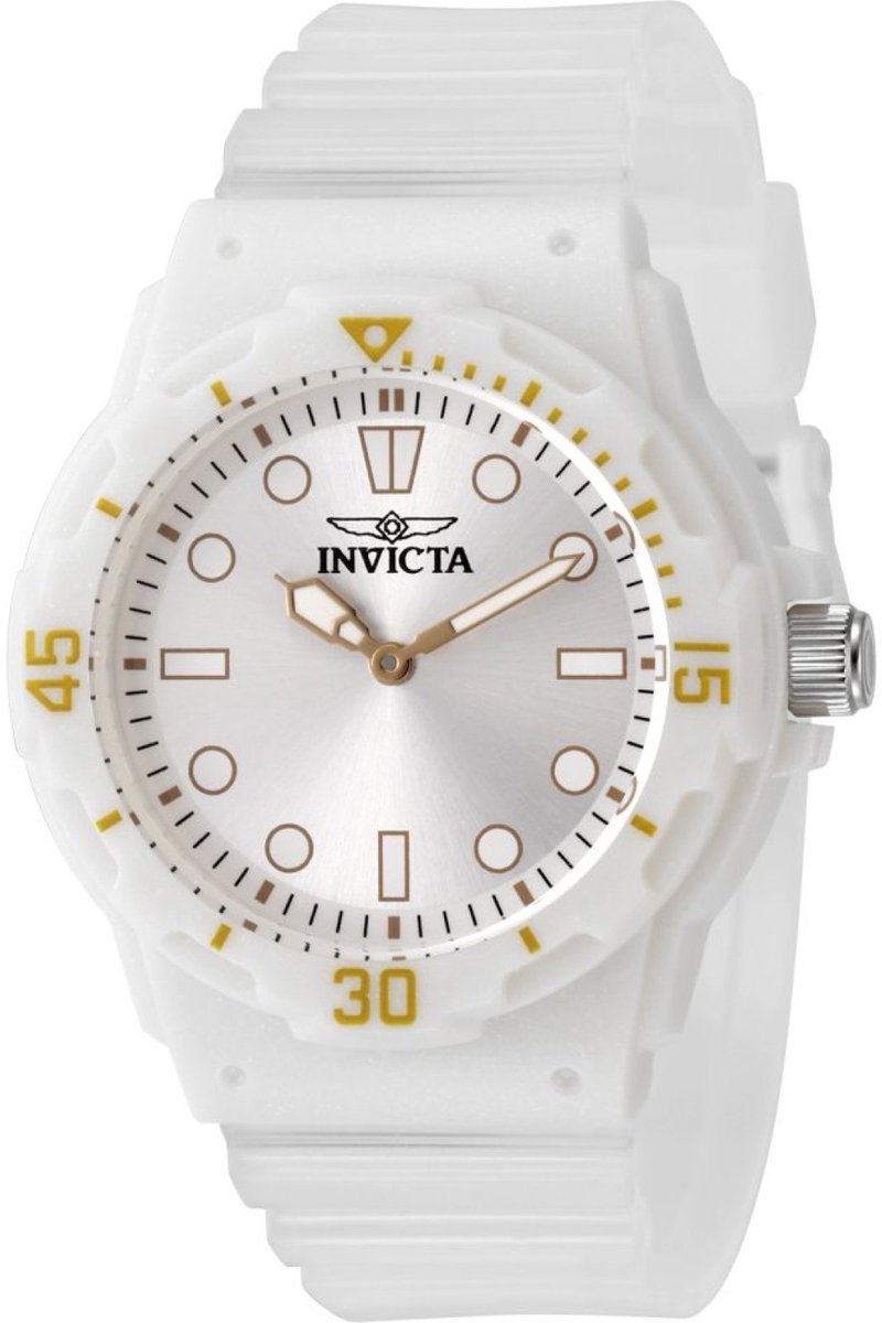 Invicta Celestial 49204 Dames Horloge - Waterdicht - Analoog - Quartz Uurwerk - Plastic met zilveren Wijzerplaat - 35mm