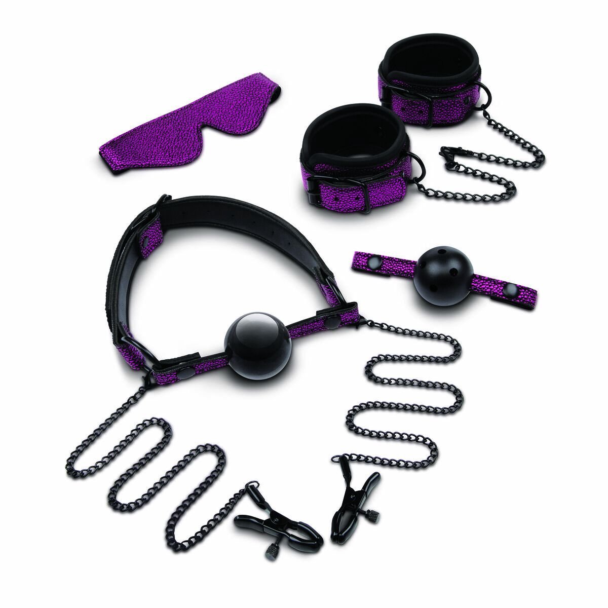 Whipsmart draak's Lair 5 Pcs Dragonskin bondage set - Paars