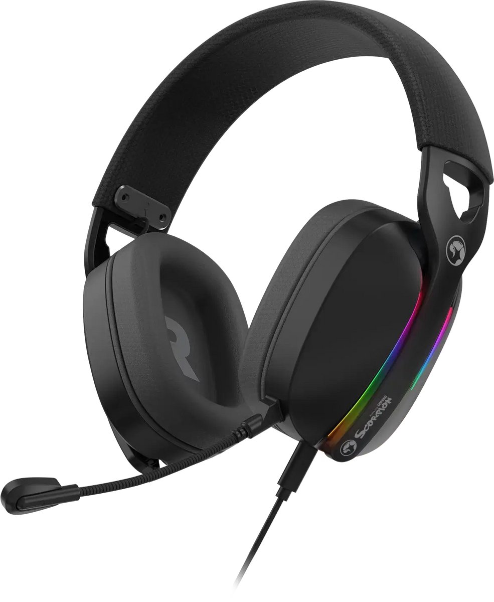 Marvo PULZ 70S RGB 7.1 Wired Gaming Headset – USB Surround, 40 mm, Detachable Mic, RGB‑verlichting