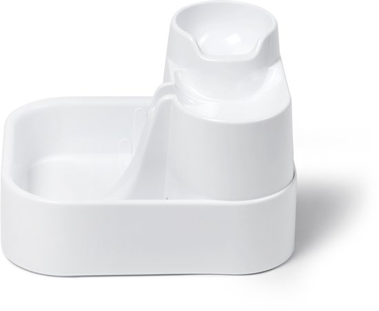 Cat Mate Drinkfontein 335E - met 3 Niveaus - voor Katten en Kleine Honden - 2 liter - wit