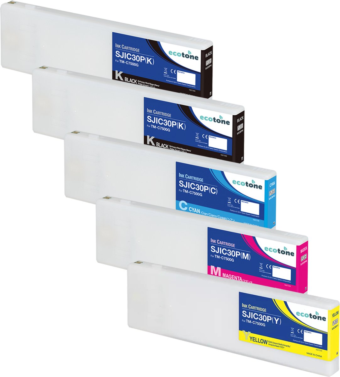 Ecopack (Replaces Epson SJIC30P ink) 2xBL + 1xCMY - (BL 2x300ml) (CMY 3x300ml)