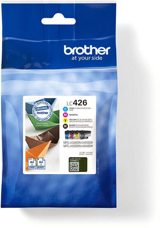 Brother LC-426VAL - Originele Cartridges - Standaard formaat - Zwart, Cyaan, Magenta, Geel