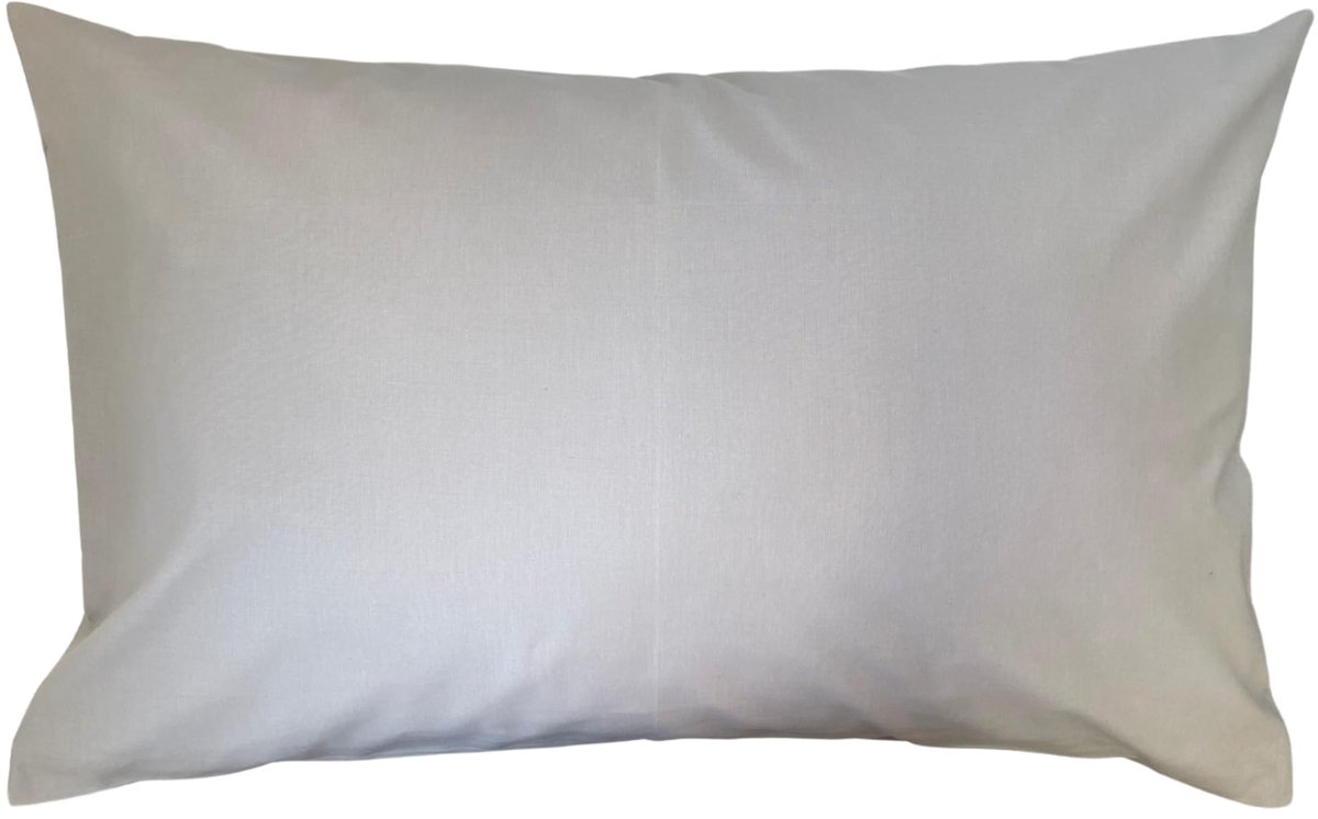 Ibenzoa Katoenen Kussensloop 50 x 70 cm met Ritssluiting, Zacht en Ademend voor Optimaal Slaapcomfort grijs