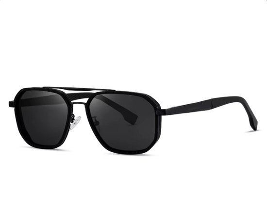 Lunettes de soleil de luxe Auréos - pour homme - protection contre les rayons UV - élégantes - noires