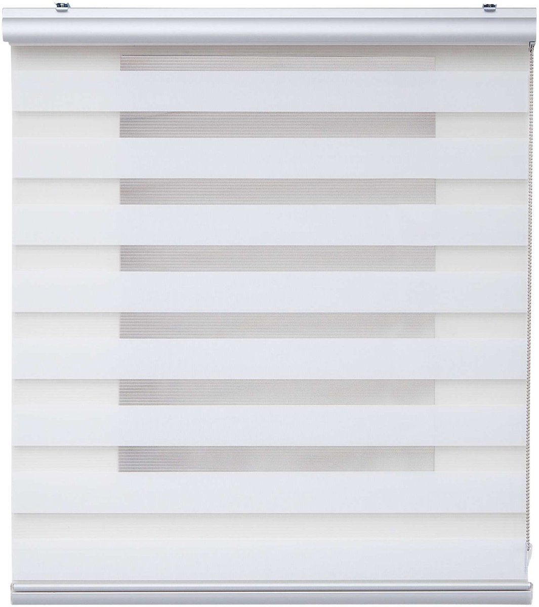 Storesdeco Premium Duo rolgrodijn met aluminium afwerking Wit, 180x250 cm White