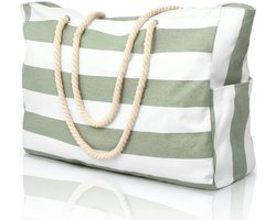 Ibenzoa® Extra Grote Waterdichte Strandtas met Ritssluiting en Schouderriem voor Gezinsuitjes