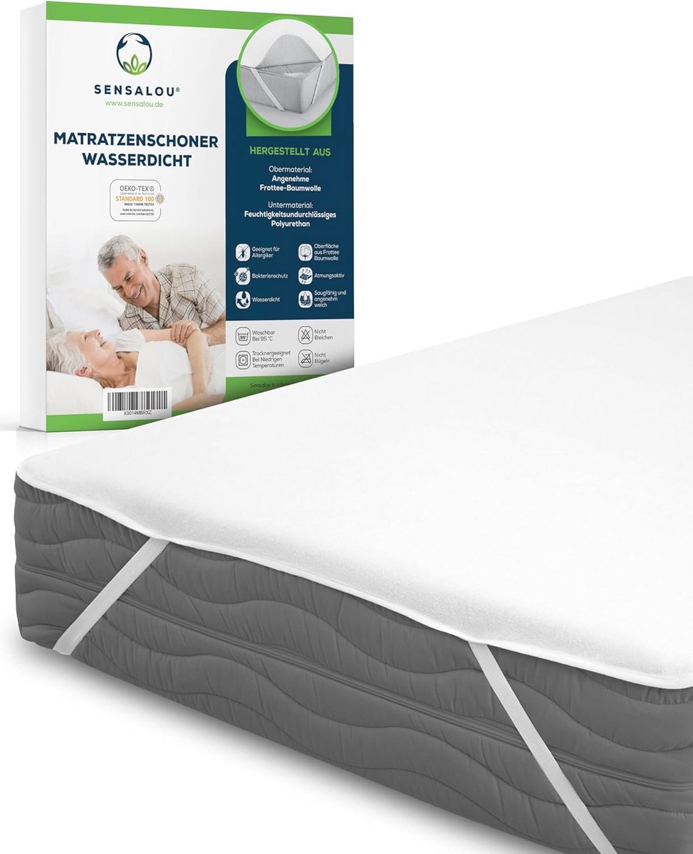 Waterdichte Matrasbeschermer 80 x 180 cm - Set van 2 voor Camping, Gasten en Incontinentie