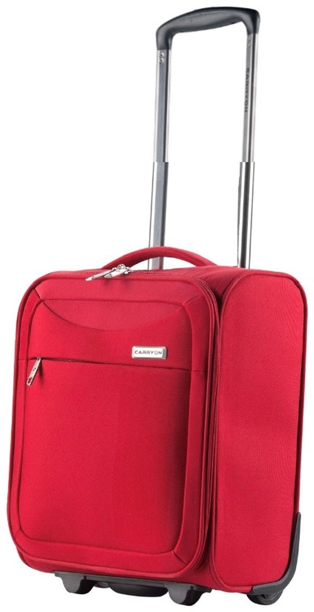 CarryOn Air Underseat Koffer 40x32x20cm - Zachte Handbagage trolley met voorvak – 23 Liter - 1,6kg – Rood