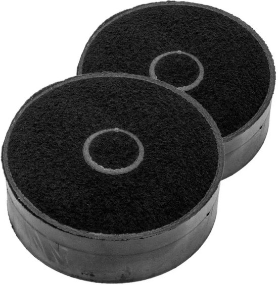 Hotte aspirante à filtre à charbon Multaparts® ø 12,5 cm - lot de 2 pièces - | Cassette filtrante au charbon actif pour lutter contre les odeurs | Convient à de nombreuses marques | Alternatief pour type ECFB03, 9029798809, PDP6020E, 33005513