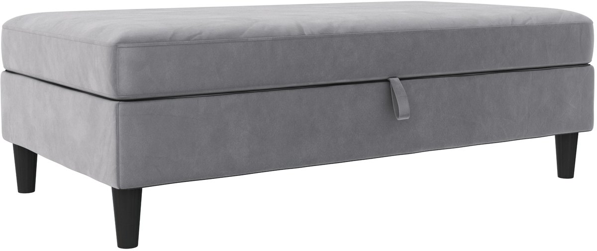 Notio Living Hartford-Poef - Grijs Fluweel