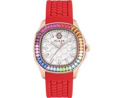 Philipp Plein The $Pectre PWTAA1024 Horloge - Siliconen - Rood - Ø 38 mm