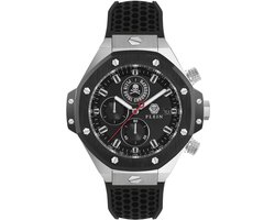 Philipp Plein Plein Chrono Royal PWLFA0225 Horloge - Siliconen - Zwart - Ø 46 mm