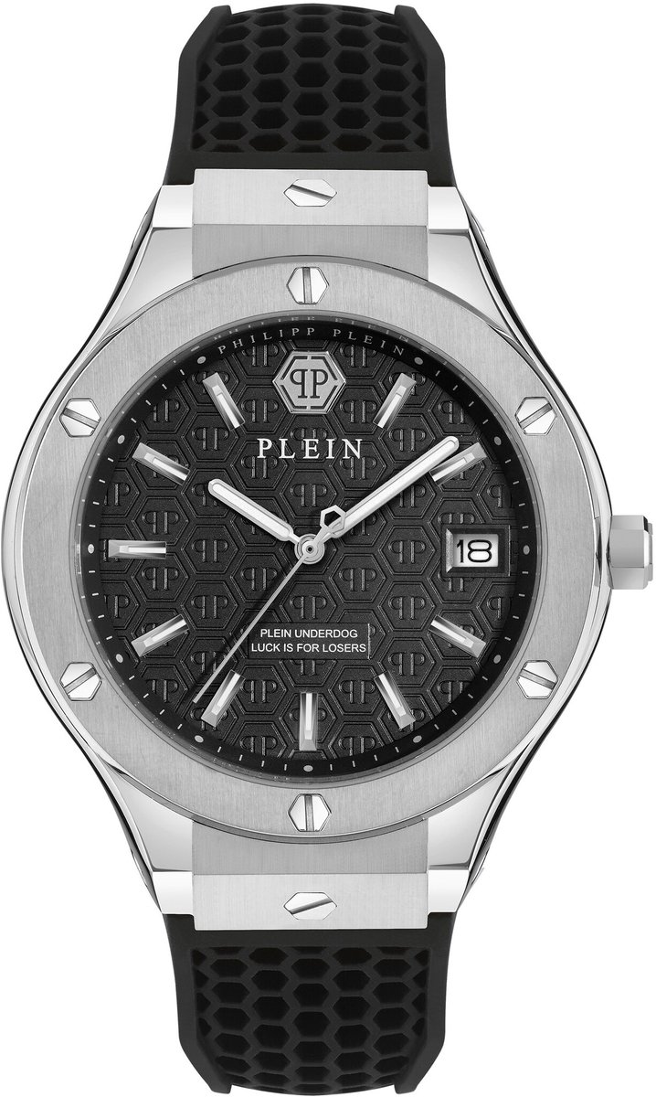 Philipp Plein Plein Underdog PWUFA0125 Horloge - Siliconen - Zwart - Ø 44 mm