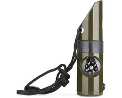 Survival Set - 7 in 1 - Noodfluit - Overlevingsfluitje - Kompas - Zaklamp - Vergrootglas - Multifunctioneel - gereedschap - Outdoor wandelaccessoires - Avonturen - Kamperen - Bergbeklimmen