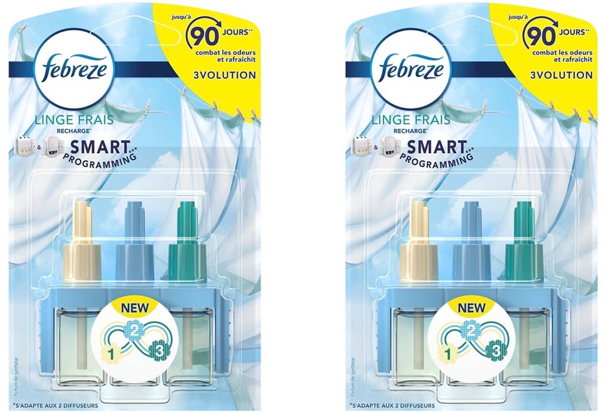 Ambi Pur 3Volution Navulling Fris Linnen 2 x 20 ml