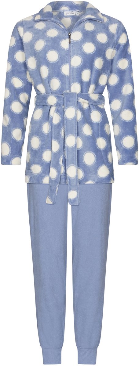 Pastunette Huispak - Blue Fog - Fleece - Blauw/Wit