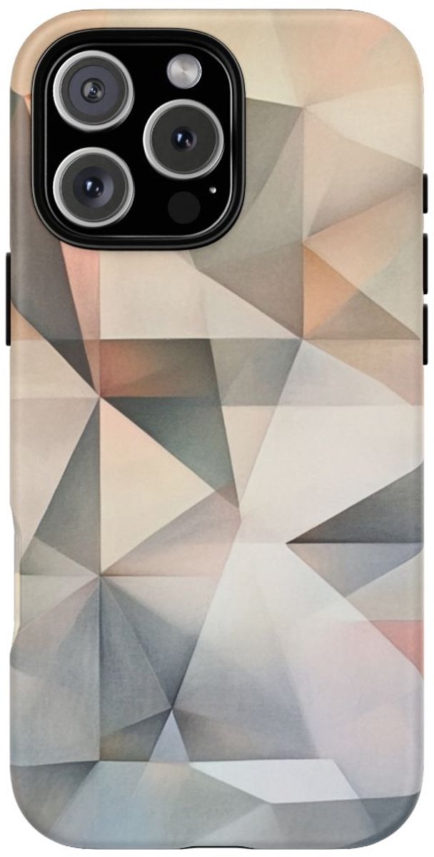 Subtiel Geometrisch Abstract Patroon – Telefoonhoesje Geschikt voor iPhone 16 Pro Max