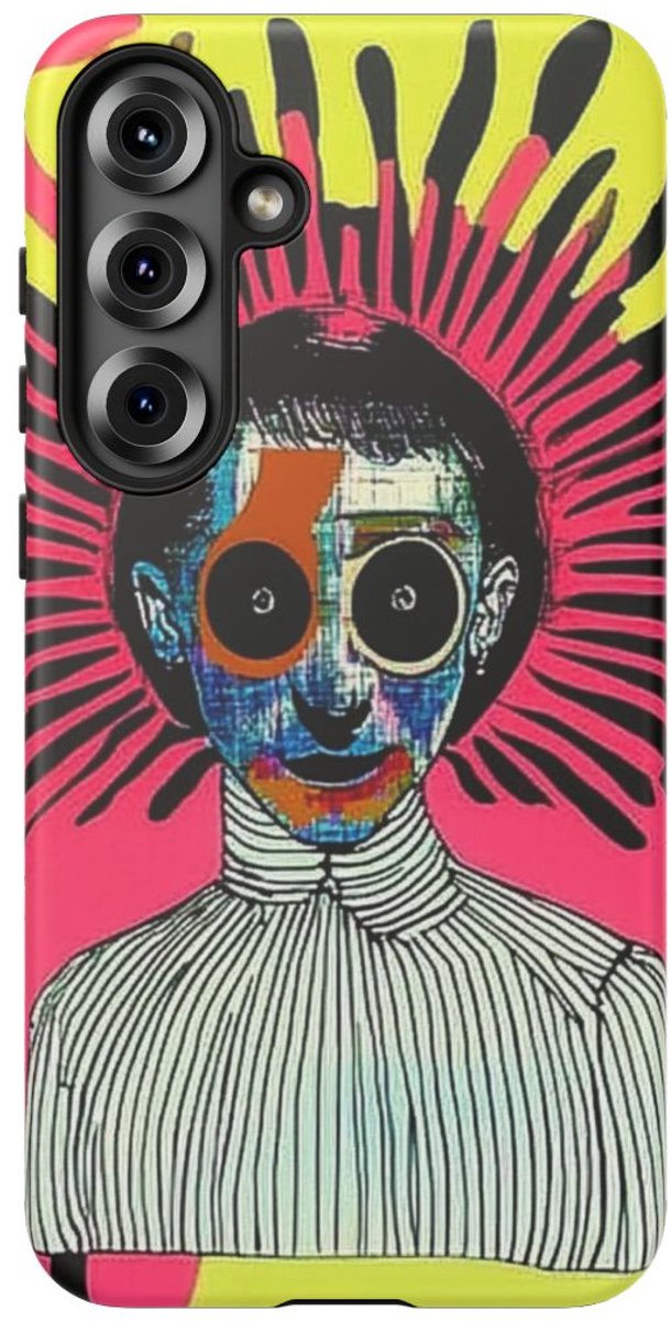 Abstract Psychedelisch Portret – Telefoonhoesje Geschikt voor Galaxy S25 Plus