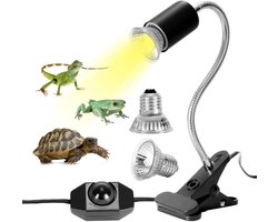 TOVBMUP Reptielen warmtelamp - UVA-lamp - UVB-lamp - 25 W - 50 W - 360 rotatie - voor reptielen, hagedissen, slangen, kameleons