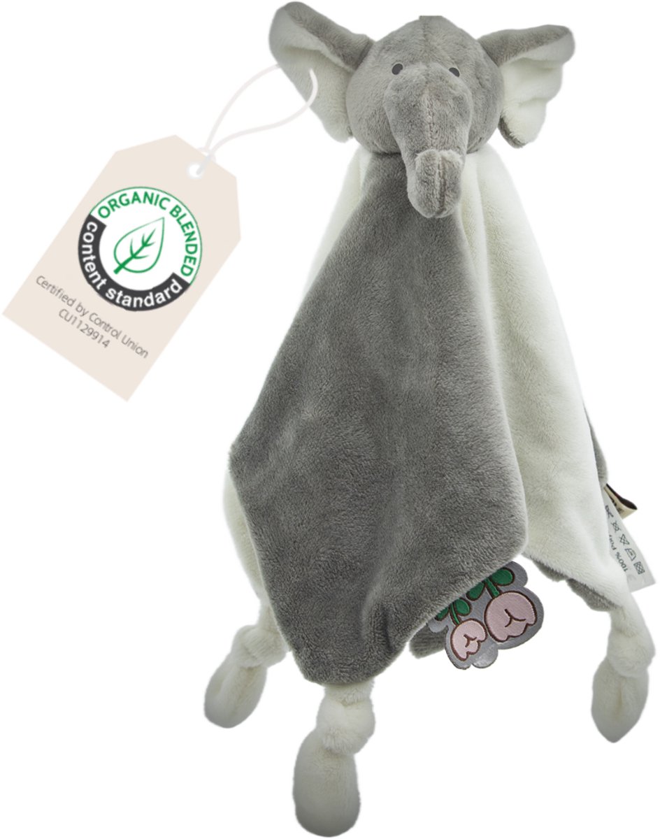 Cute since 1999 - Biologisch Knuffeldoekje - Jelena de Olifant - Doudou - 30 x 30 cm