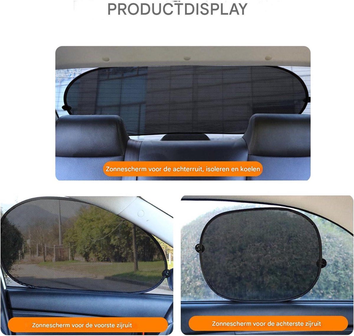 Zonnescherm Auto- 5 Delig- Verblinding en UV-bescherming -Zonwering Zijruiten-Zelfklevend — cadeau in Cadeau-ideeën - foto 8