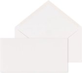 100 Enveloppes - 11 x 22 cm - Wit cassé avec intérieur rouge