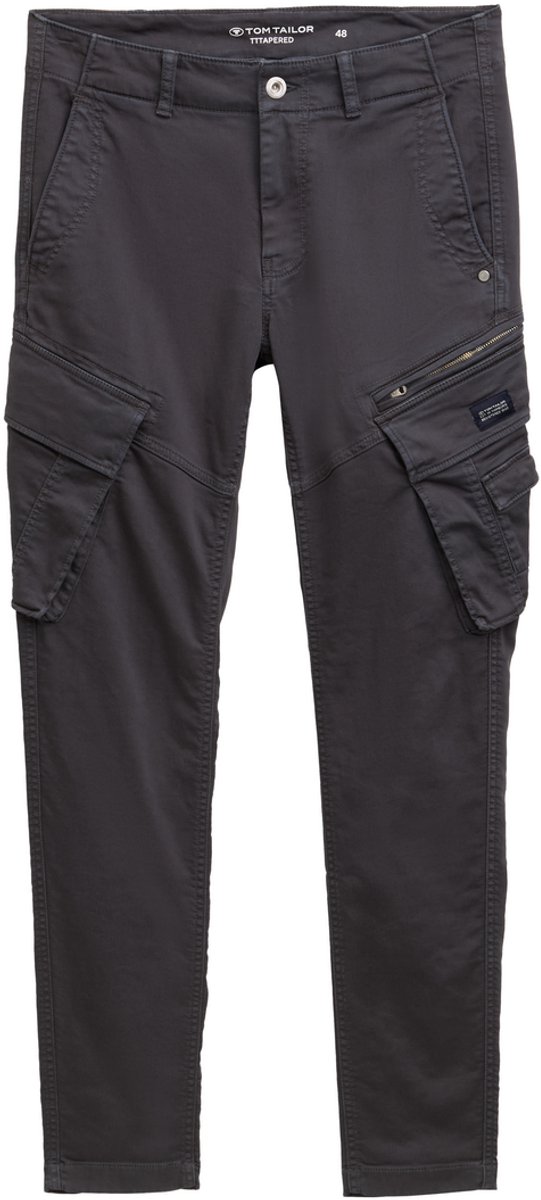 Tom Tailor Heren Cargo Broek tapered Grijs 29W / 34L Volwassenen