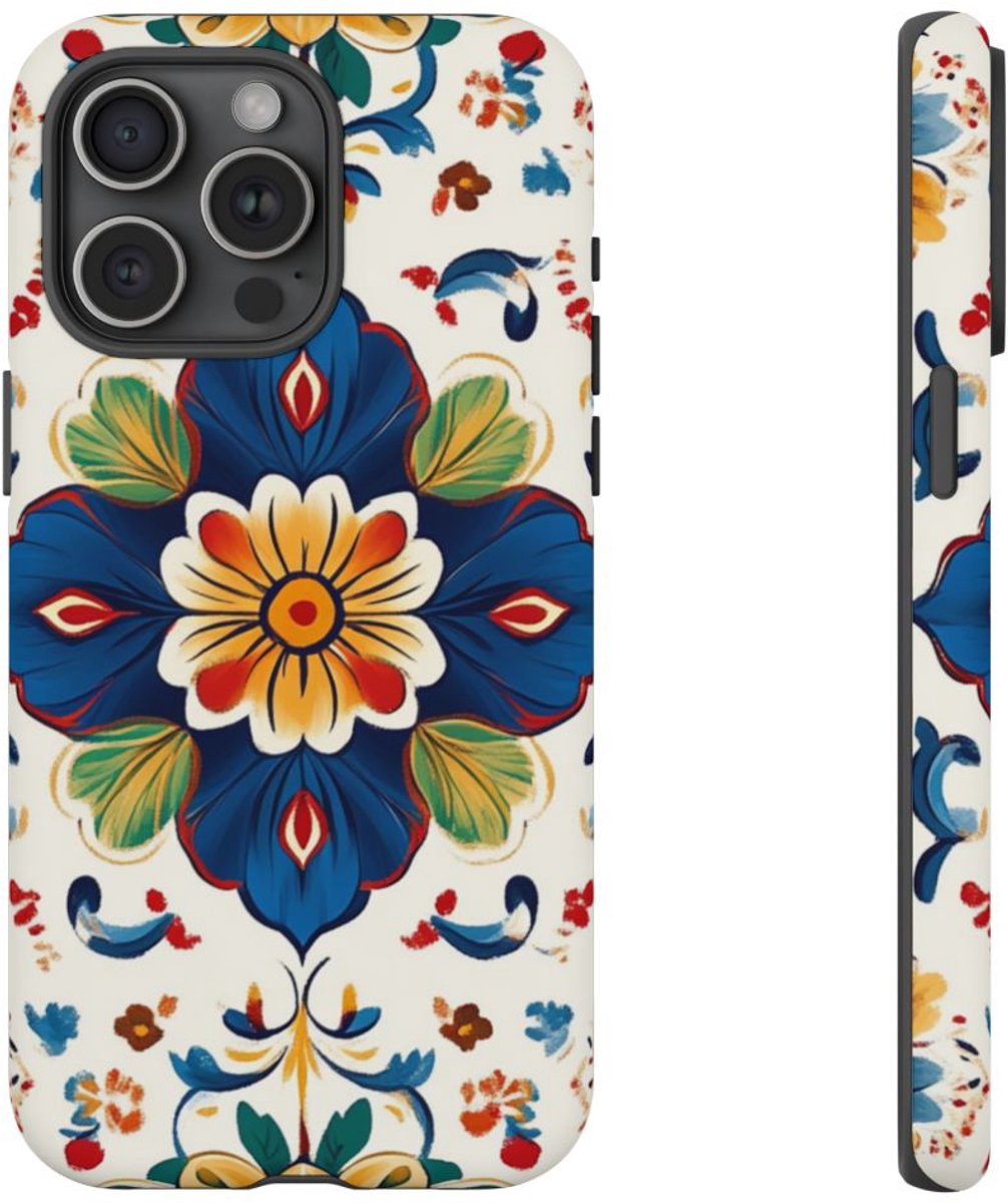 Kleurrijk Bloemenpatroon – Telefoonhoesje Geschikt voor iPhone 15 Pro Max