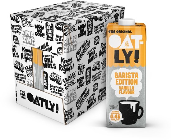 Oatly Haver Barista Edition Vanille Flavour - 6 stuks - (6L) - Houdbare plantaardige melk - Barista Vanille - Voordeelverpakking
