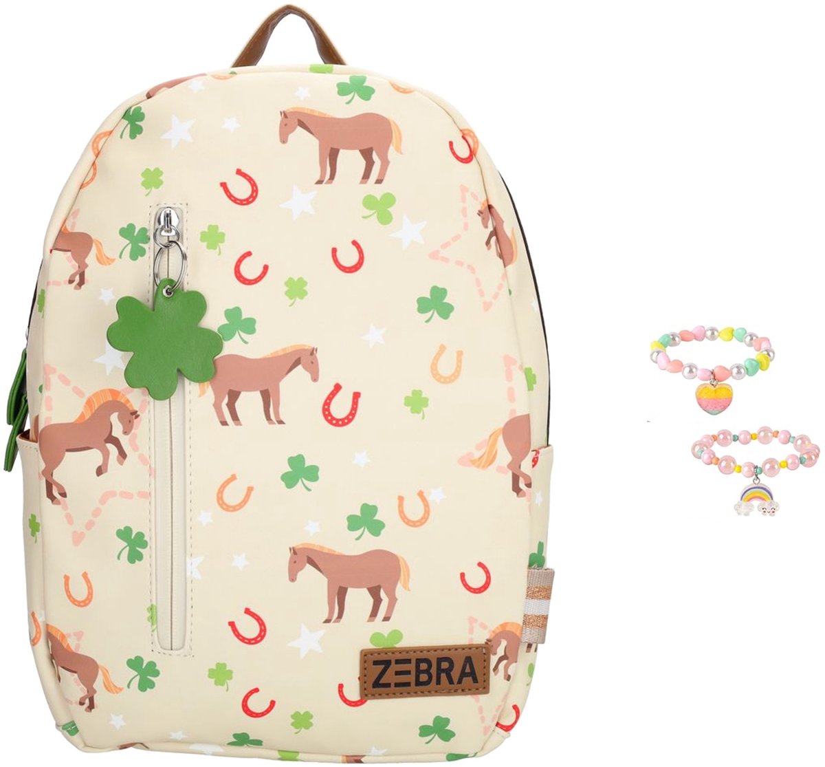 Zebra Rugzak Paard - kinderrugtas, rugtas, kinderrugzak, schooltas + armbandje