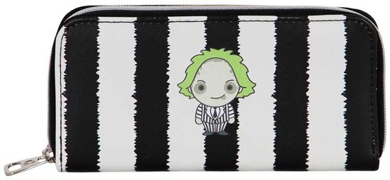 Karactermania - Beetlejuice Stripes - Porte-cartes - Portefeuille zippé - Portefeuille - Wit