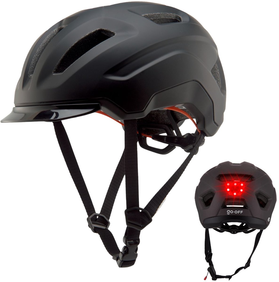 GOOFF Rider fietshelm - meest comfortabele helm met 4TEX voering - matzwart met NTA 8776 extra veilig en voor speed pedelec geschikt - maat L